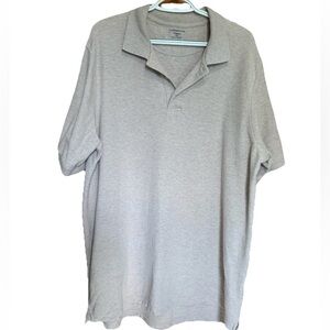 Croft & Barrow Light Gray Polo Shirt for Men size LT Golf Shirt 100% Cotton **